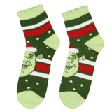 Shrek Women's Shrek and Donkey Holiday Chenille Socks Scalloped Cuff 3 Pair