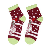 Shrek Women's Shrek and Donkey Holiday Chenille Socks Scalloped Cuff 3 Pair