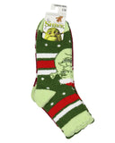 Shrek Women's Shrek and Donkey Holiday Chenille Socks Scalloped Cuff 3 Pair