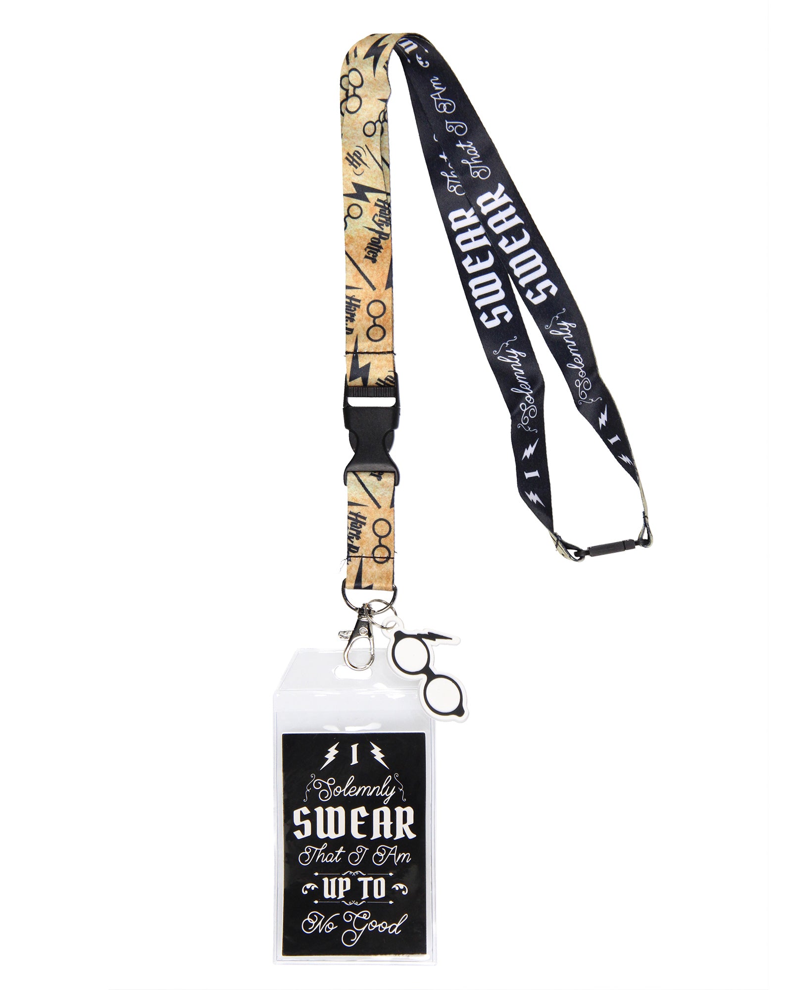 Harry Potter Solemnly Swear Keychain Lanyard ID Holder and Glasses Charm