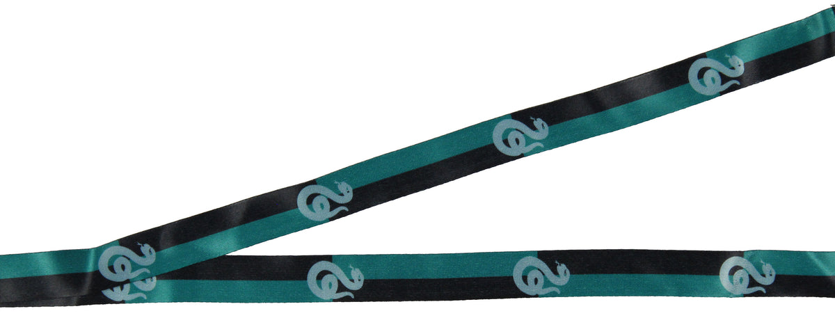 Harry Potter Slytherin House Keychain Lanyard ID Holder Metal Charm With Sticker
