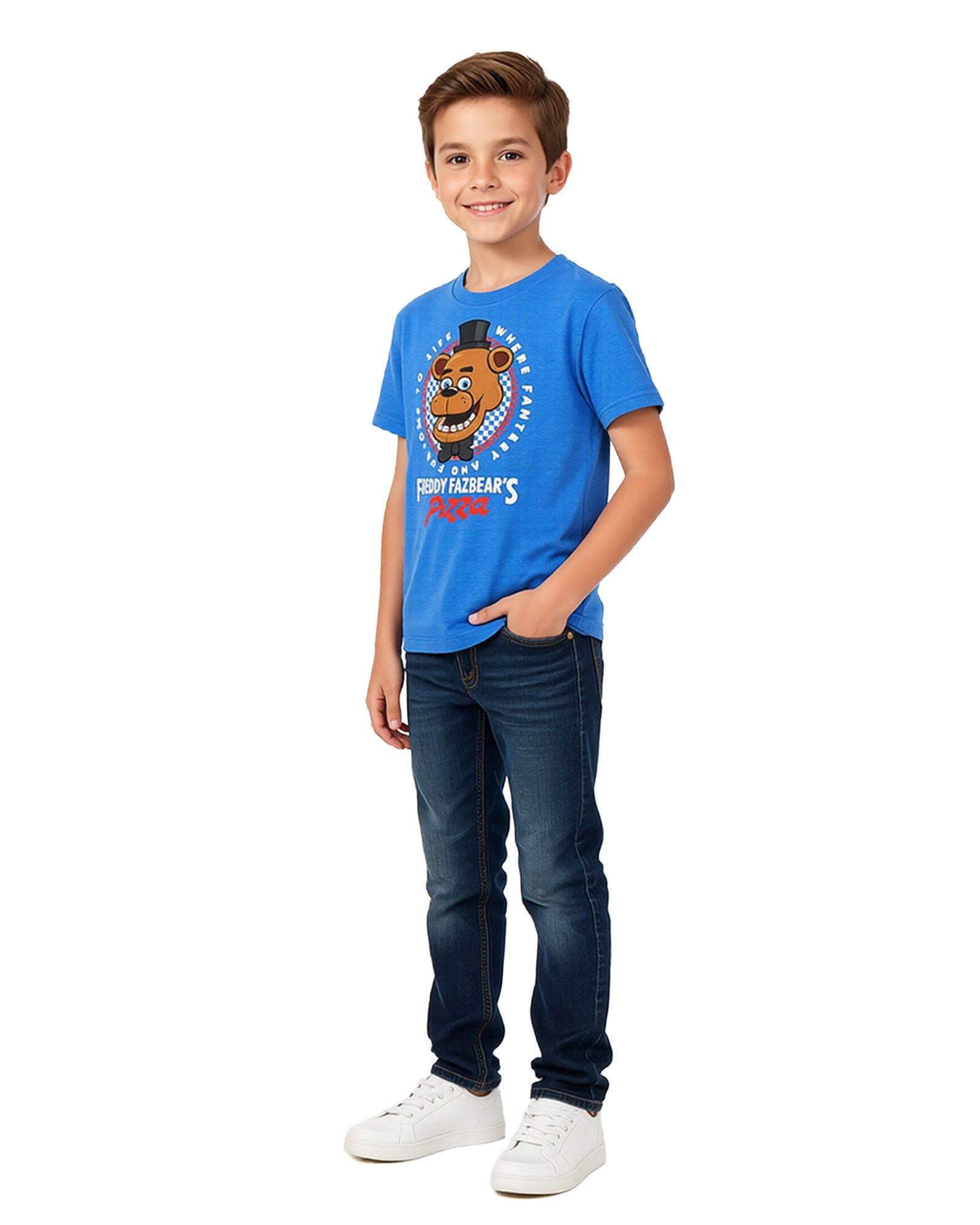 Five Nights At Freddy's T-Shirt Fantasy and Fun Pizza Boy's Tee