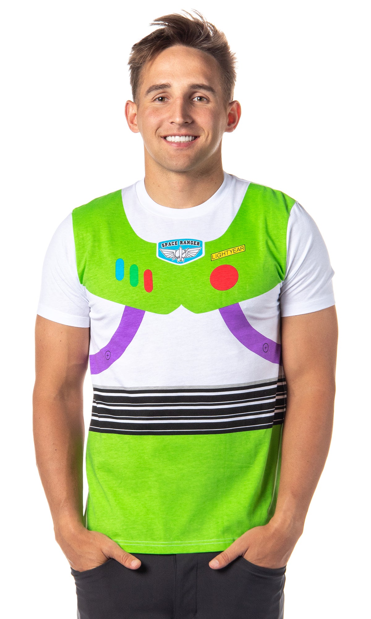 Disney Pixar Toy Story Shirt Men's I Am Buzz Lightyear Costume Adult T-Shirt