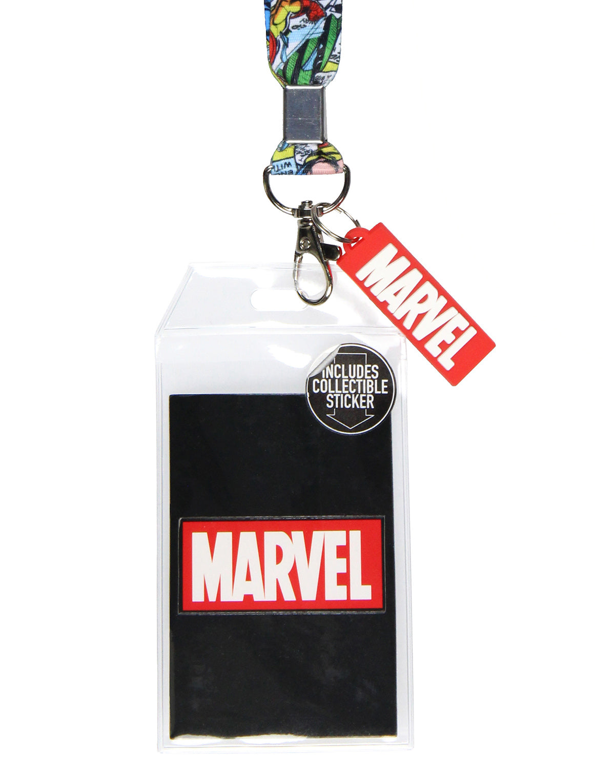 Marvel Comic Book Graphic Lanyard ID Badge Holder And 2" Charm