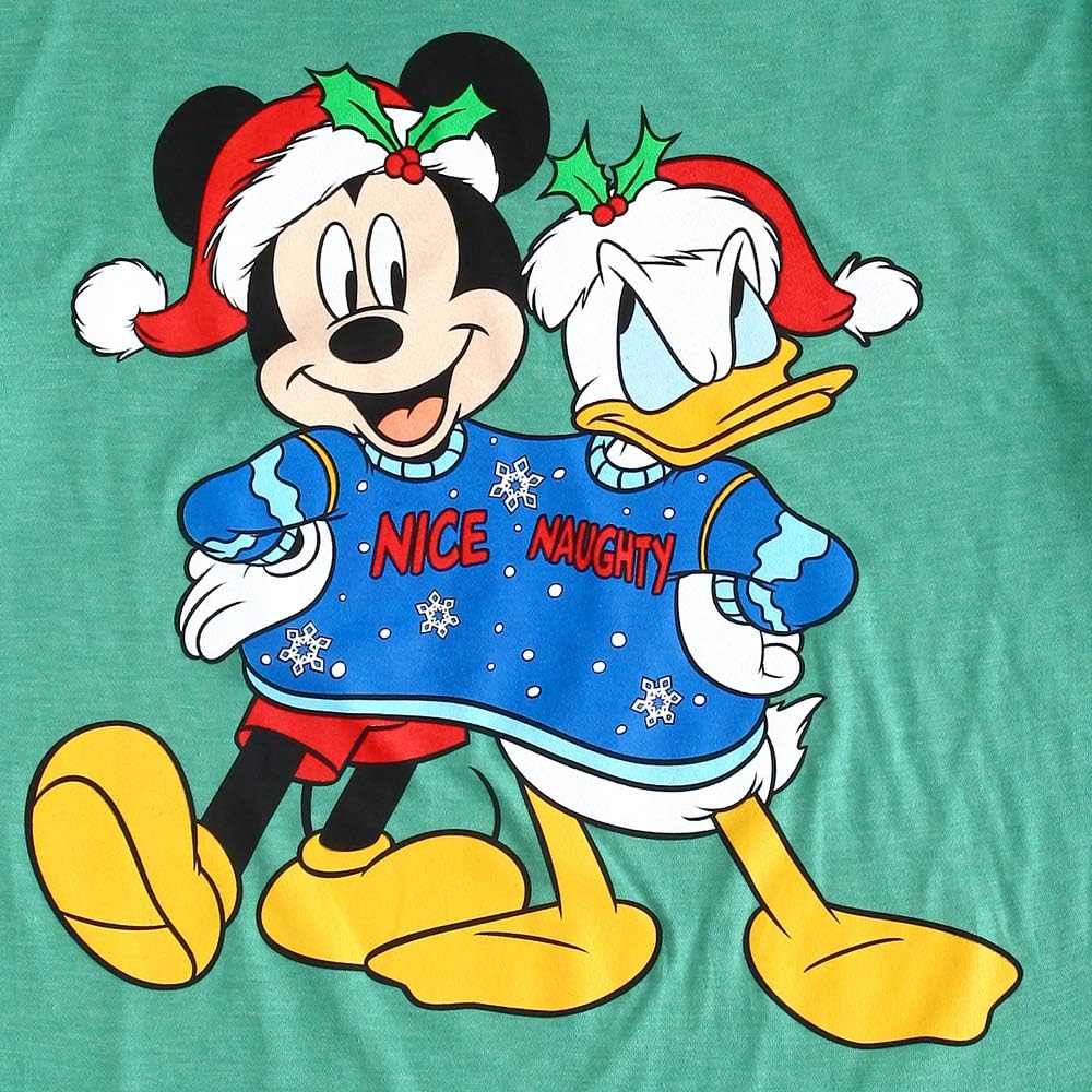 Disney Men's Mickey Mouse and Donald Duck Funny Christmas T-Shirt