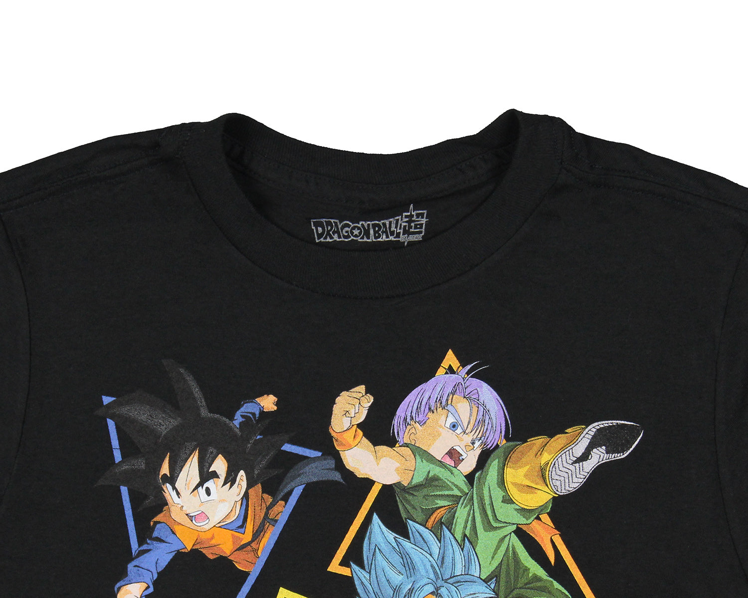 Dragon Ball Z Super Boys' Character Triangle Design Graphic Print T-Shirt
