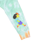 The Simpsons Men's Otto Tie Dye Pullover Hoodie Sweatshirt (Medium)