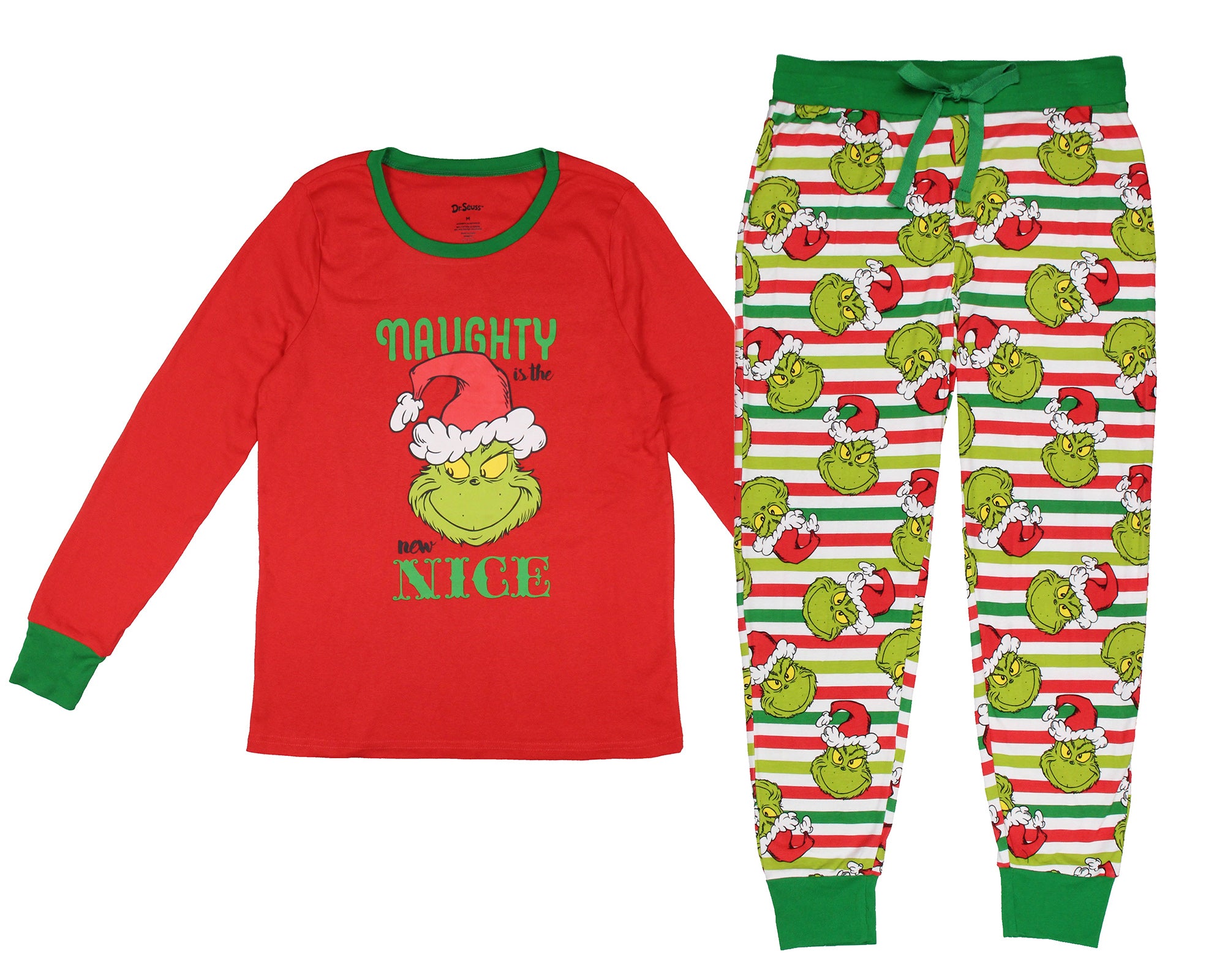 Dr. Seuss Womens' GRINCH Who Stole Christmas New Nice Lounge Pajama Sets