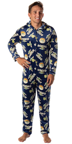 Star Wars The Mandalorian Grogu All-Over Print Hooded Adult Union Suit