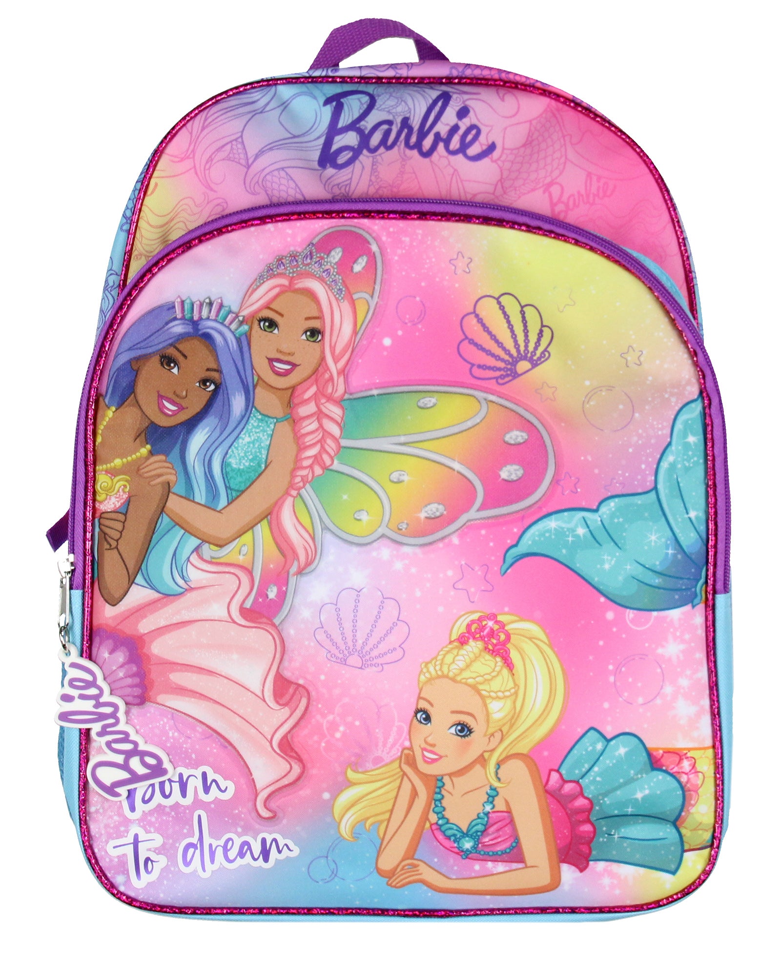 Barbie Born To Dream 17" School Backpack Travel Laptop Book Bag