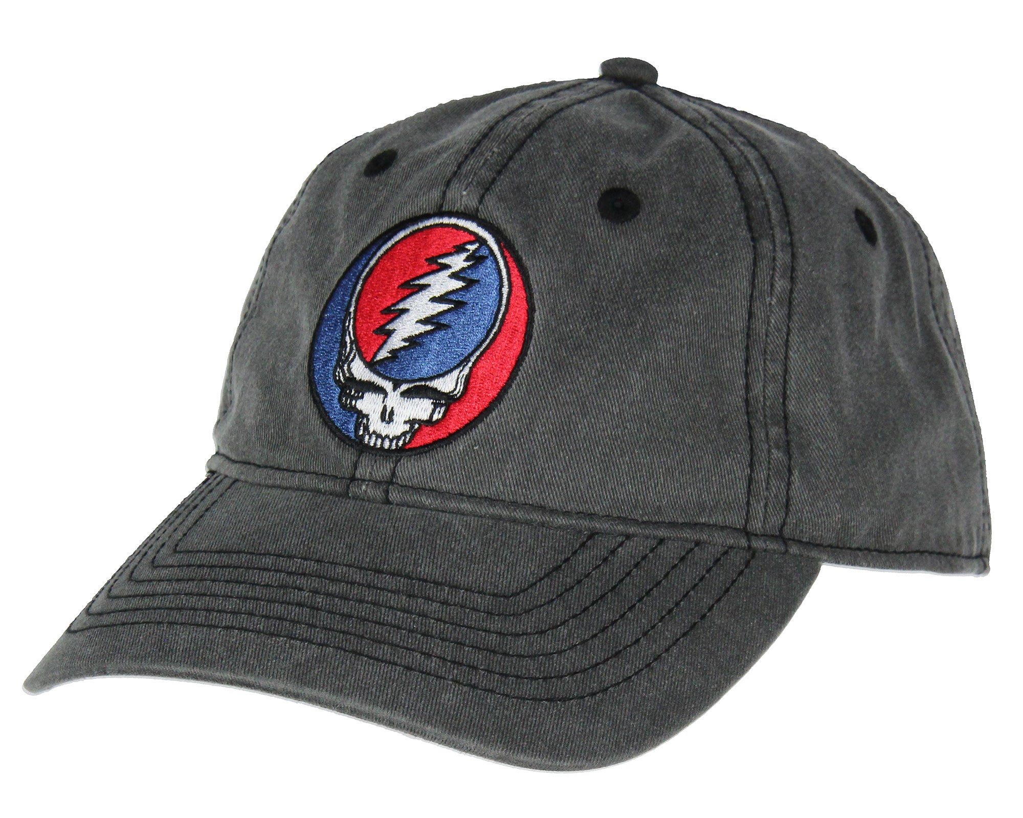 Grateful Dead Embroidered Steal Your Face Logo Adjustable Strap Slide Dad Hat Cap