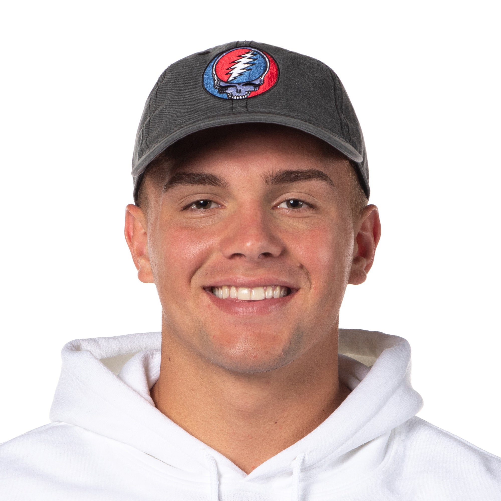 Grateful Dead Embroidered Steal Your Face Logo Adjustable Strap Slide Dad Hat Cap