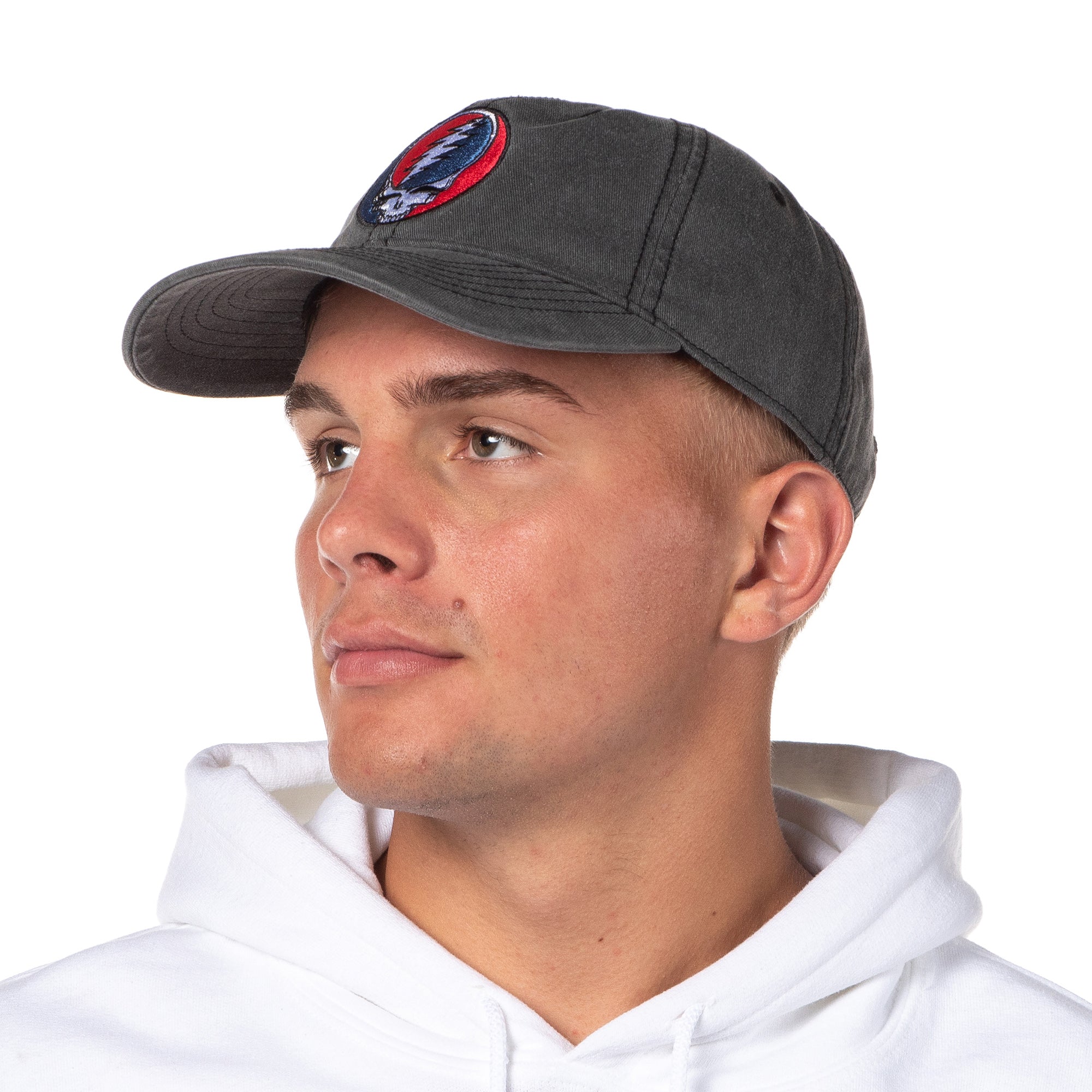 Grateful Dead Embroidered Steal Your Face Logo Adjustable Strap Slide Dad Hat Cap