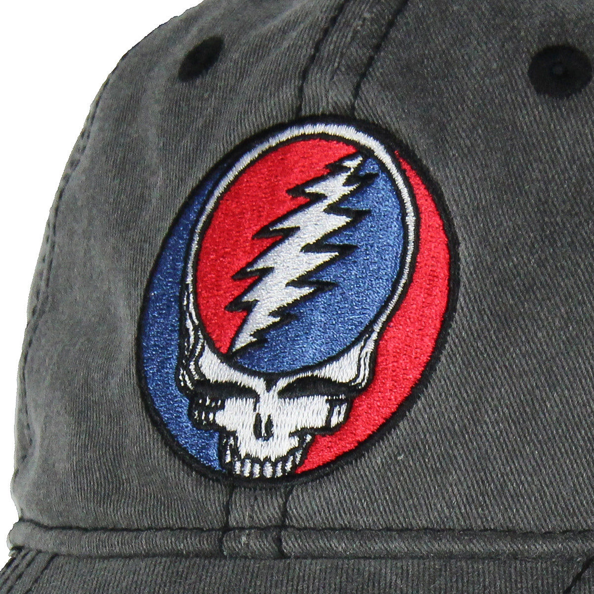 Grateful Dead Embroidered Steal Your Face Logo Adjustable Strap Slide Dad Hat Cap