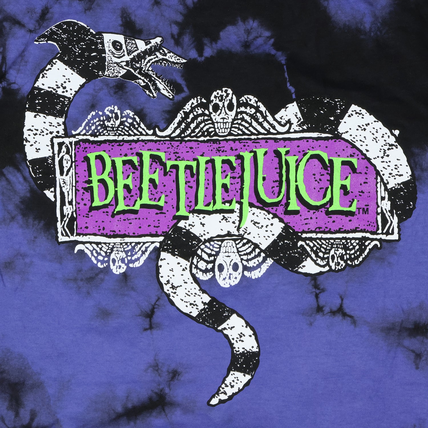 Beetlejuice Shirt Mens Front And Back Print Tie Dye Adult Graphic Tee