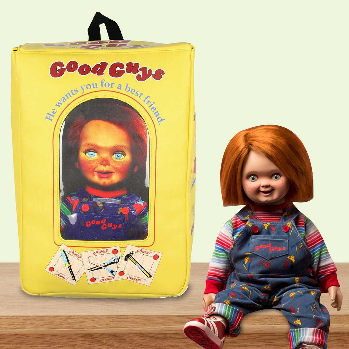 Chucky Backpack Child's Play Good Guys Chucky Doll Toy Box Faux Leather Tote Bag