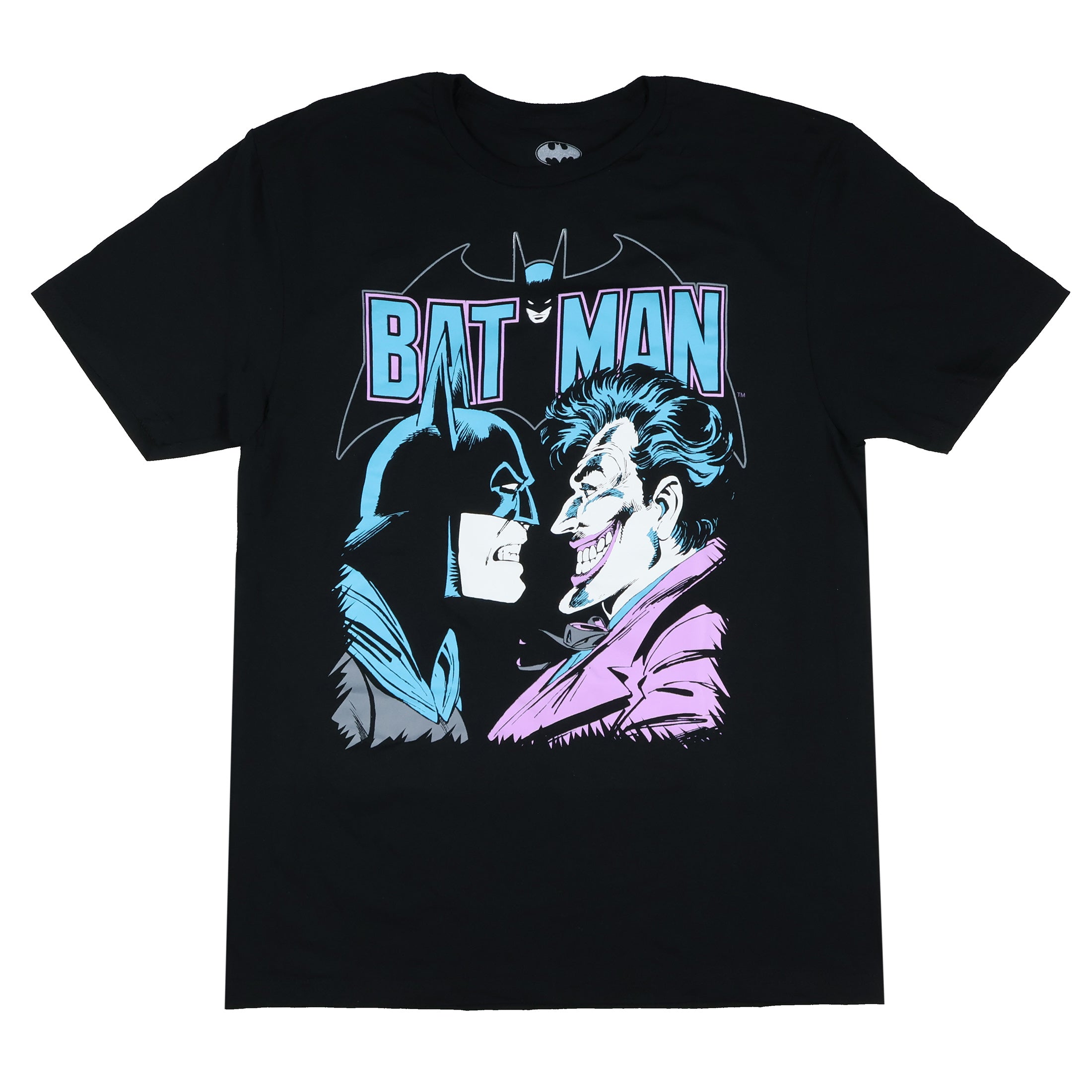 DC Comics Batman Shirt Mens The Joker Adult Short Sleeve Graphic Tee (M)