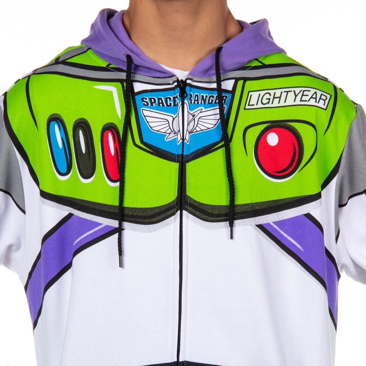 Disney Pixar Toy Story Men's I Am Buzz Lightyear Costume Adult Zip Hoodie (LG)