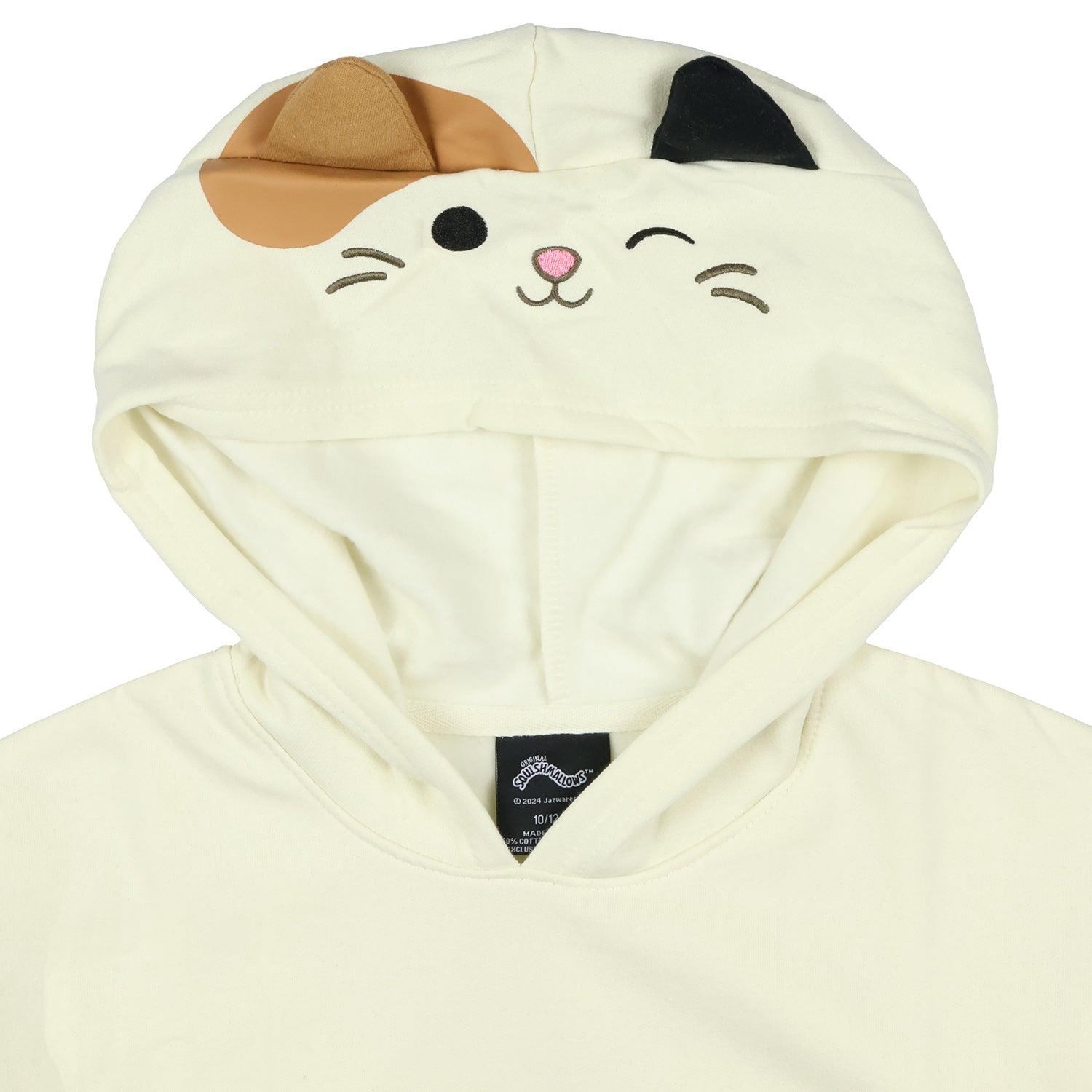Squishmallows Hoodie Girls' Cam The Cat 3D Plush Ears Sweatshirt
