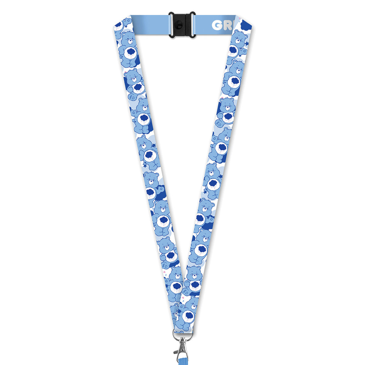 Care Bears Lanyard Grumpy Bear Breakaway Zipper Plush Pouch ID Holder Keychain