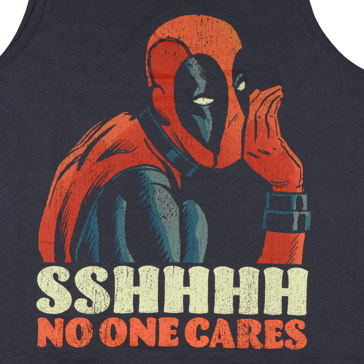 Marvel Deadpool Men's Sleeveless T-Shirt Sshhh No One Cares Tank Top