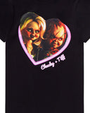 Chucky T-Shirt Men's Chucky And Tiffany in Heart Short Sleeve Graphic Top