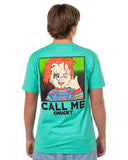 Chucky T Shirt Call Me Horror Movie Mens Adult Front Back Graphic Print (XXL)