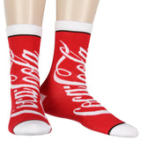Coca-Cola Coke Crew Socks Bottles And Cans Soda Pop Drink Print 2 Pack