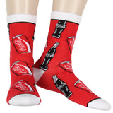 Coca-Cola Coke Crew Socks Bottles And Cans Soda Pop Drink Print 2 Pack