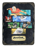 Avatar The Last Airbender Character Panel Fleece Throw Blanket 45x60