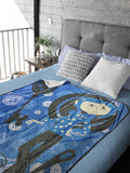 Coraline Fleece Blanket Allover Button Design Plush Lap Throw 46" x 60"