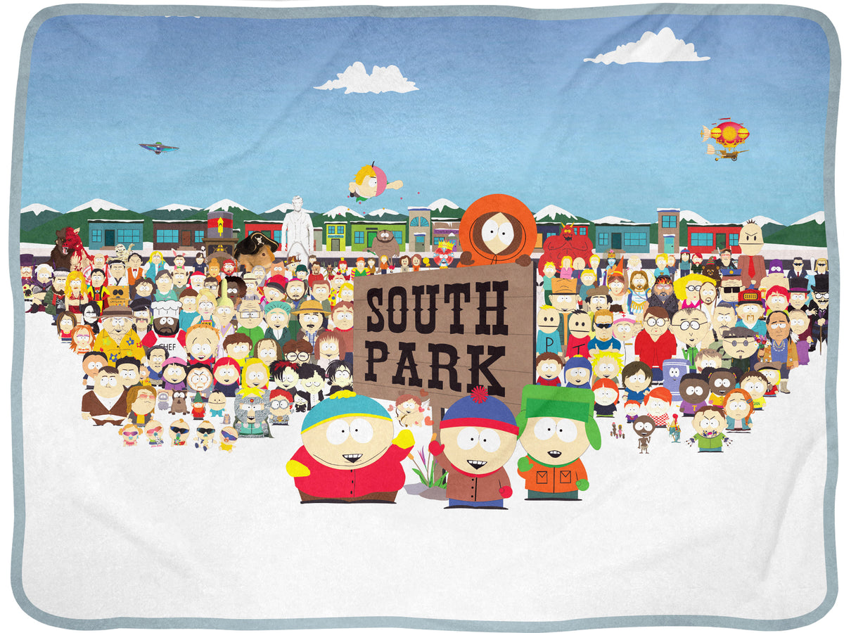 South Park Community Group Shot Soft Fleece Throw Blanket 46" x 60"