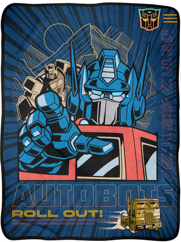 Transformers Autobots Roll Out Soft Fleece Throw Blanket 46" X 60"