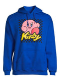 Nintendo Men's Kirby Mad Face Checkerboard Design Graphic Print Hoodie