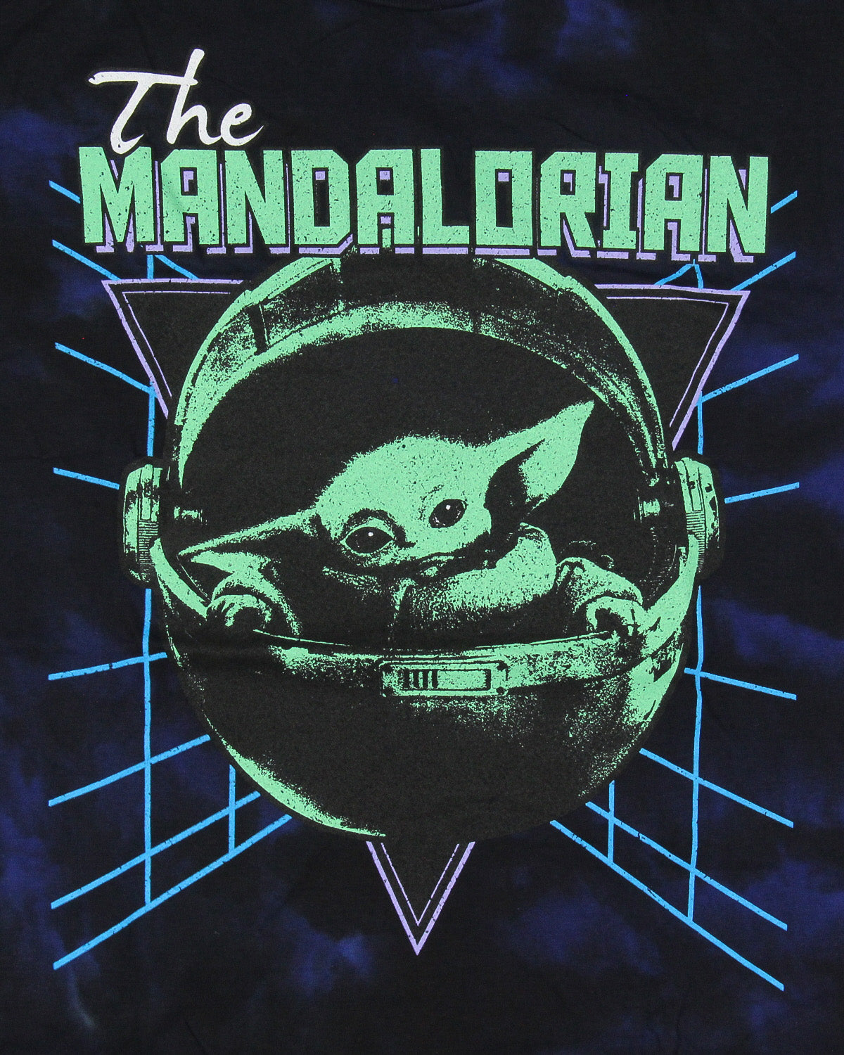 Star Wars Mens' The Mandalorian Transport Pod Dark Mode Tie-Dye T-Shirt