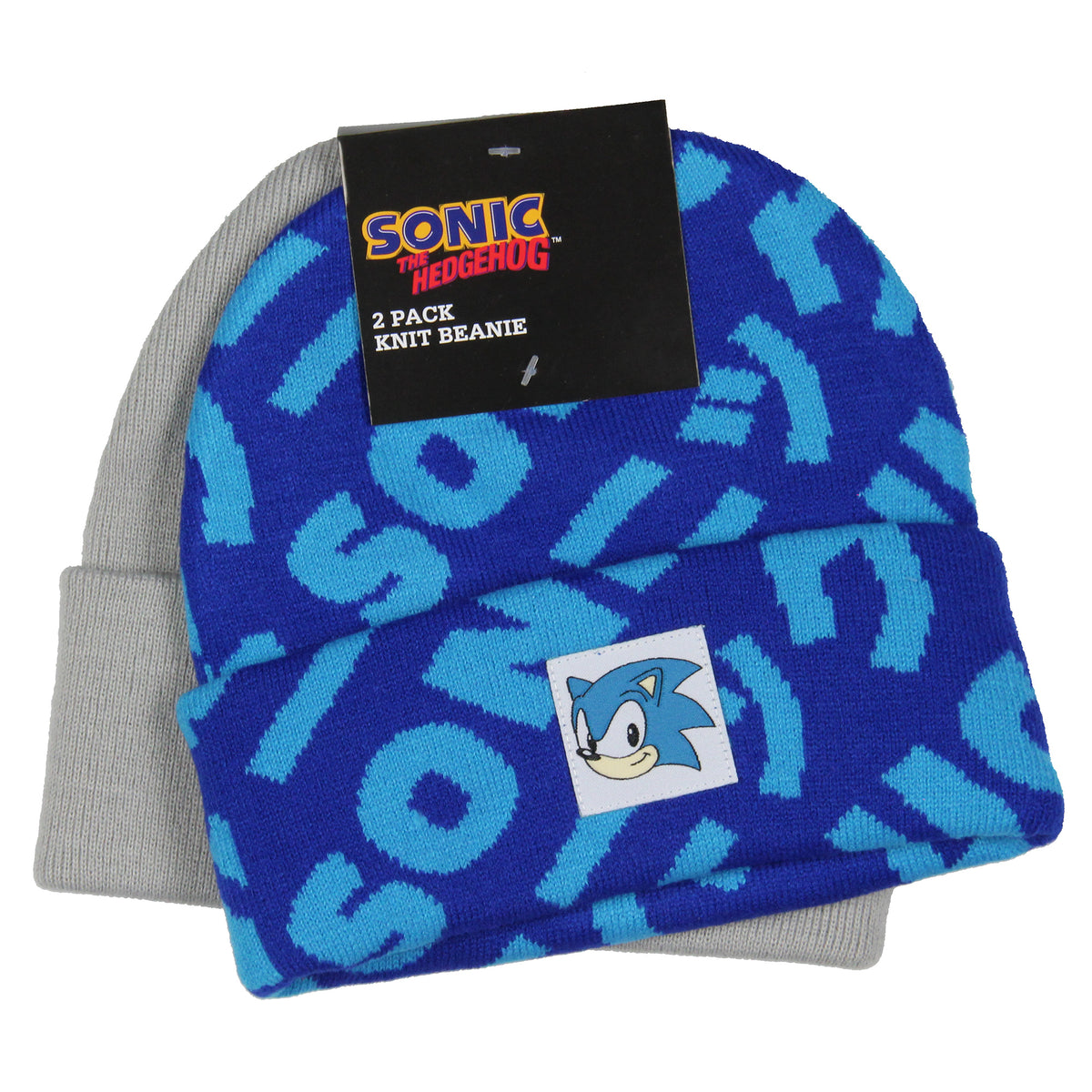 Sonic The Hedgehog 2-Pack Knit Cuffed Cold Weather Novelty Beanies Hat OSFM