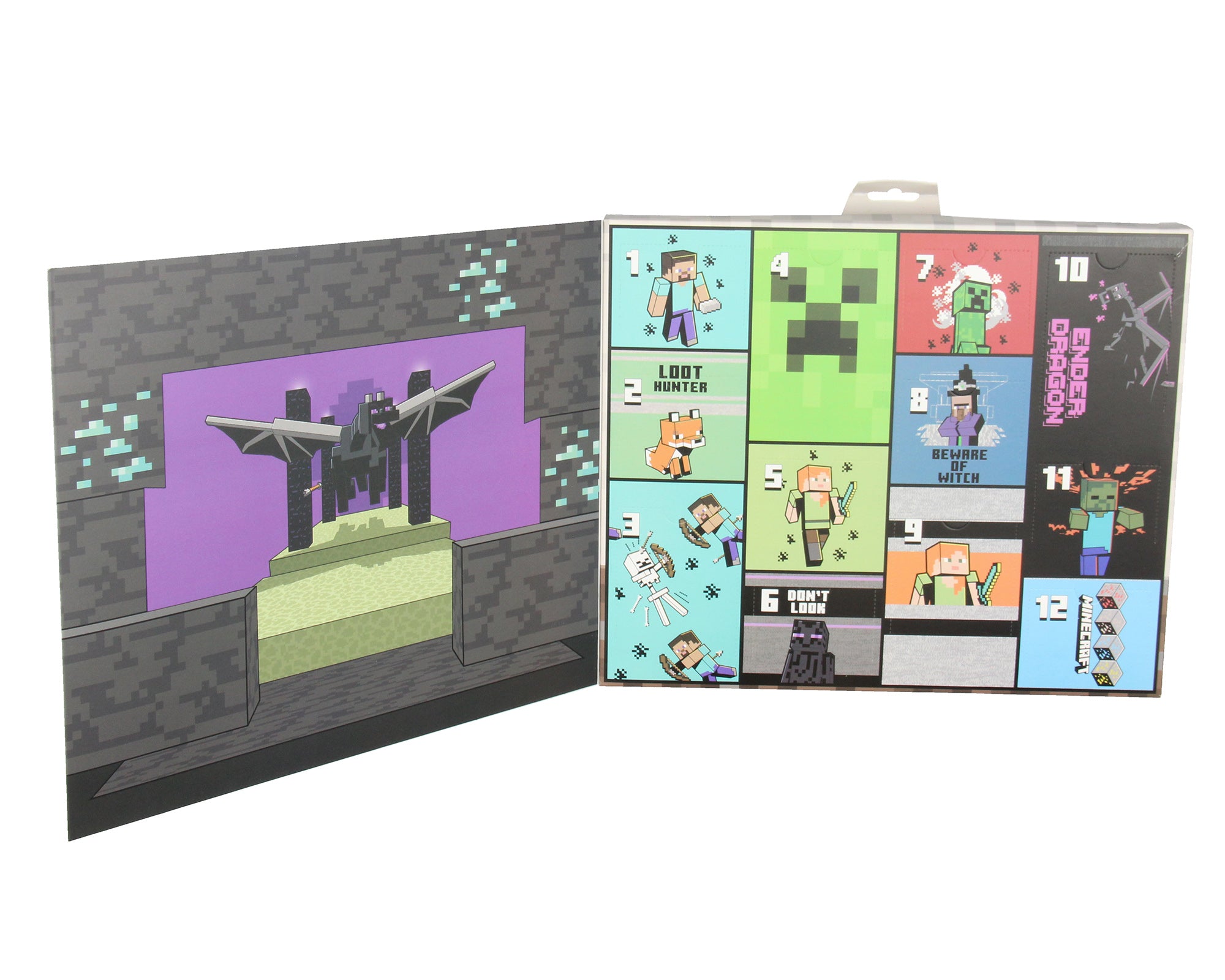 Minecraft Men's 12 Days of Socks Ankle and Crew Socks Mix and Match Gift Box Set