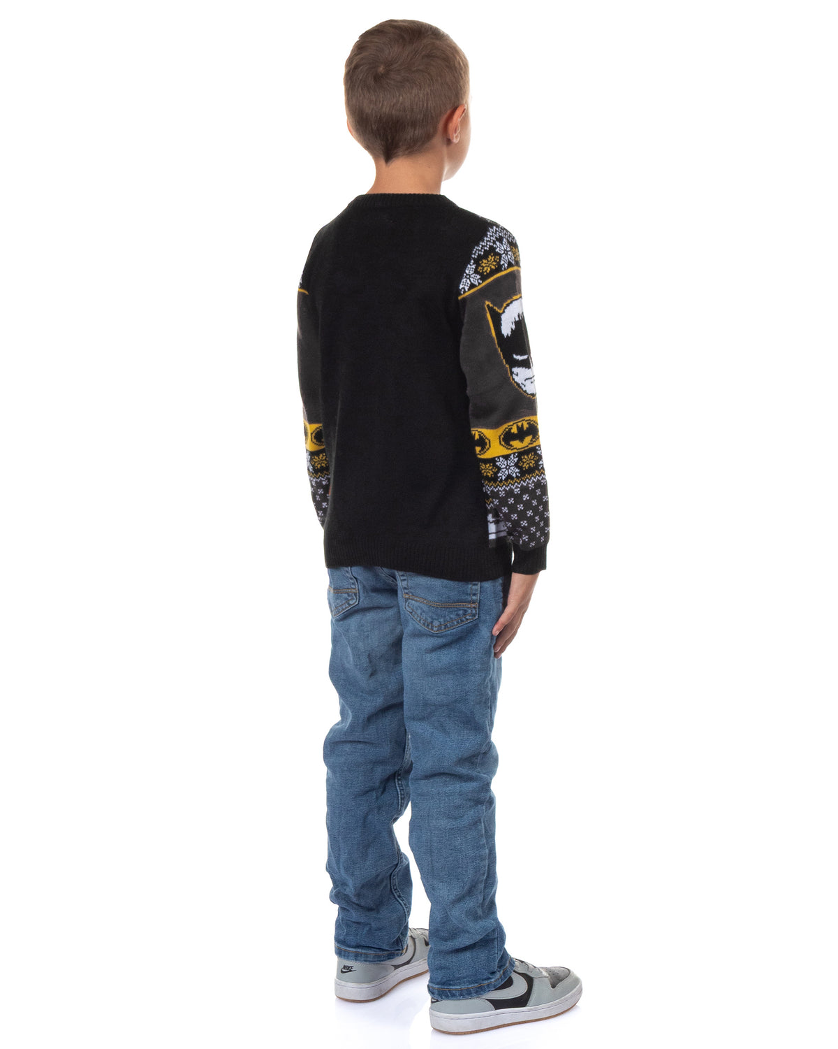 Batman Ugly Sweater Kids Bat Signal Fair Isle Christmas Knit Pullover