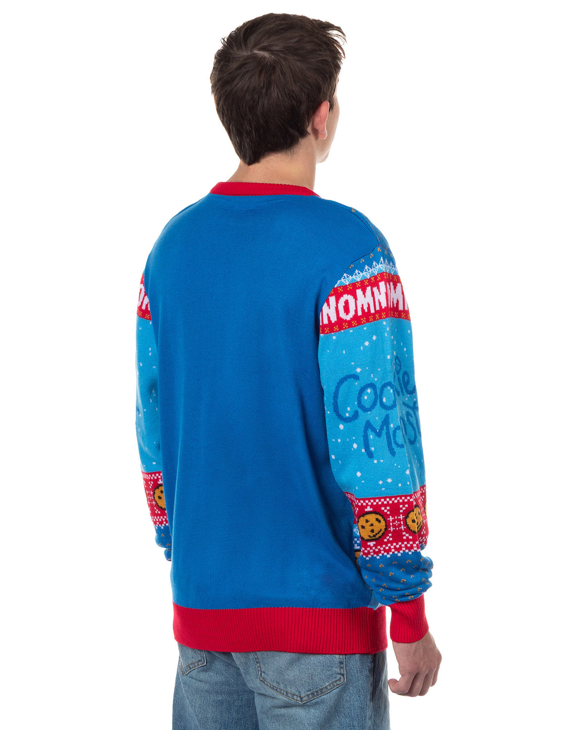 Sesame Street Ugly Sweater Adult Cookie Monster Knit Holiday Pullover