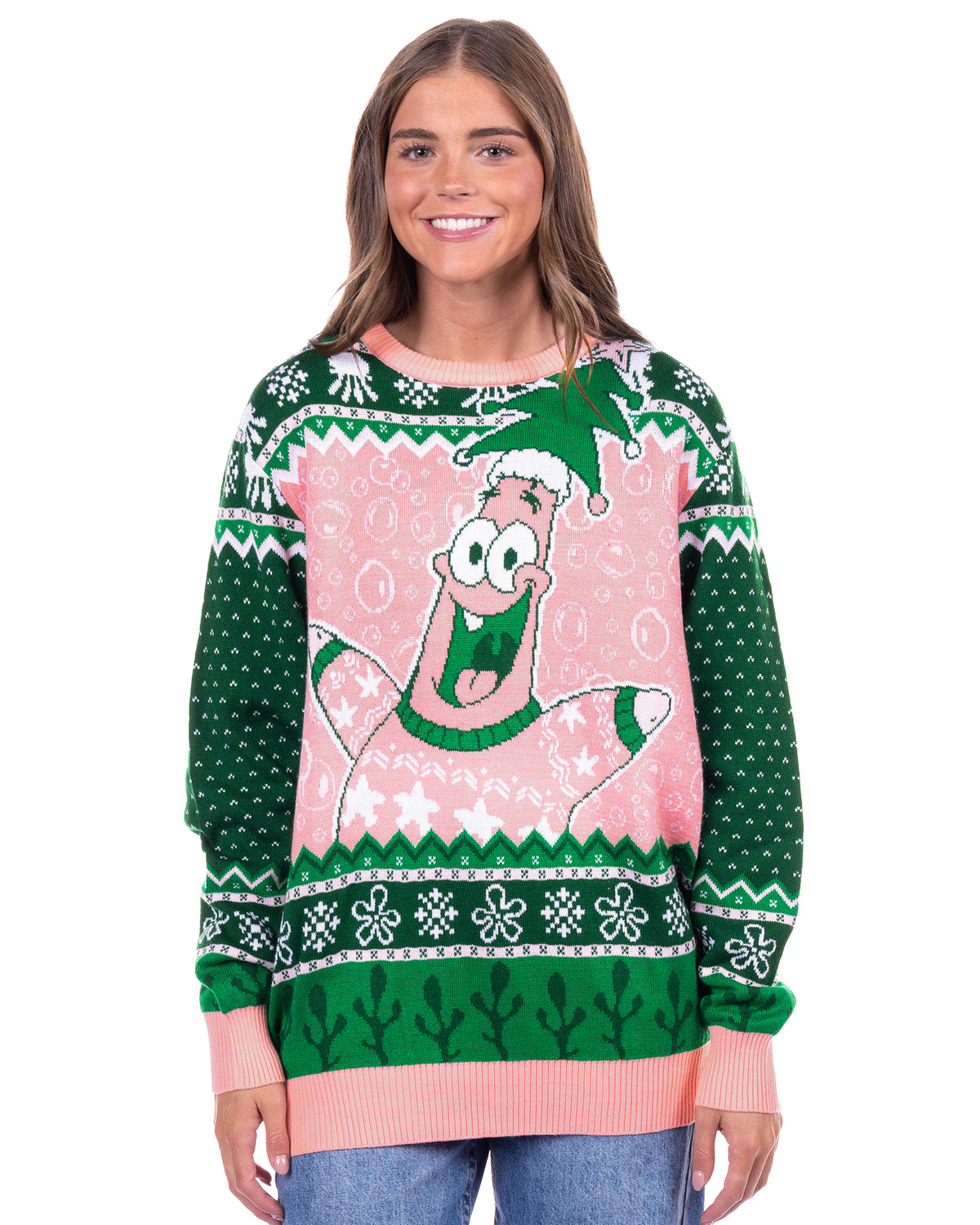 SpongeBob SquarePants Ugly Sweater Adult Patrick Holiday Knit Pullover
