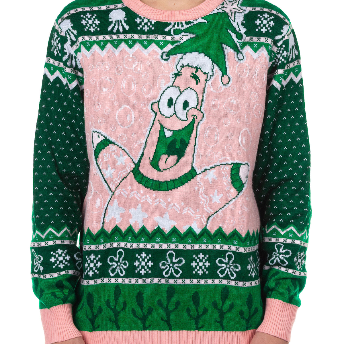 SpongeBob SquarePants Ugly Sweater Adult Patrick Holiday Knit Pullover