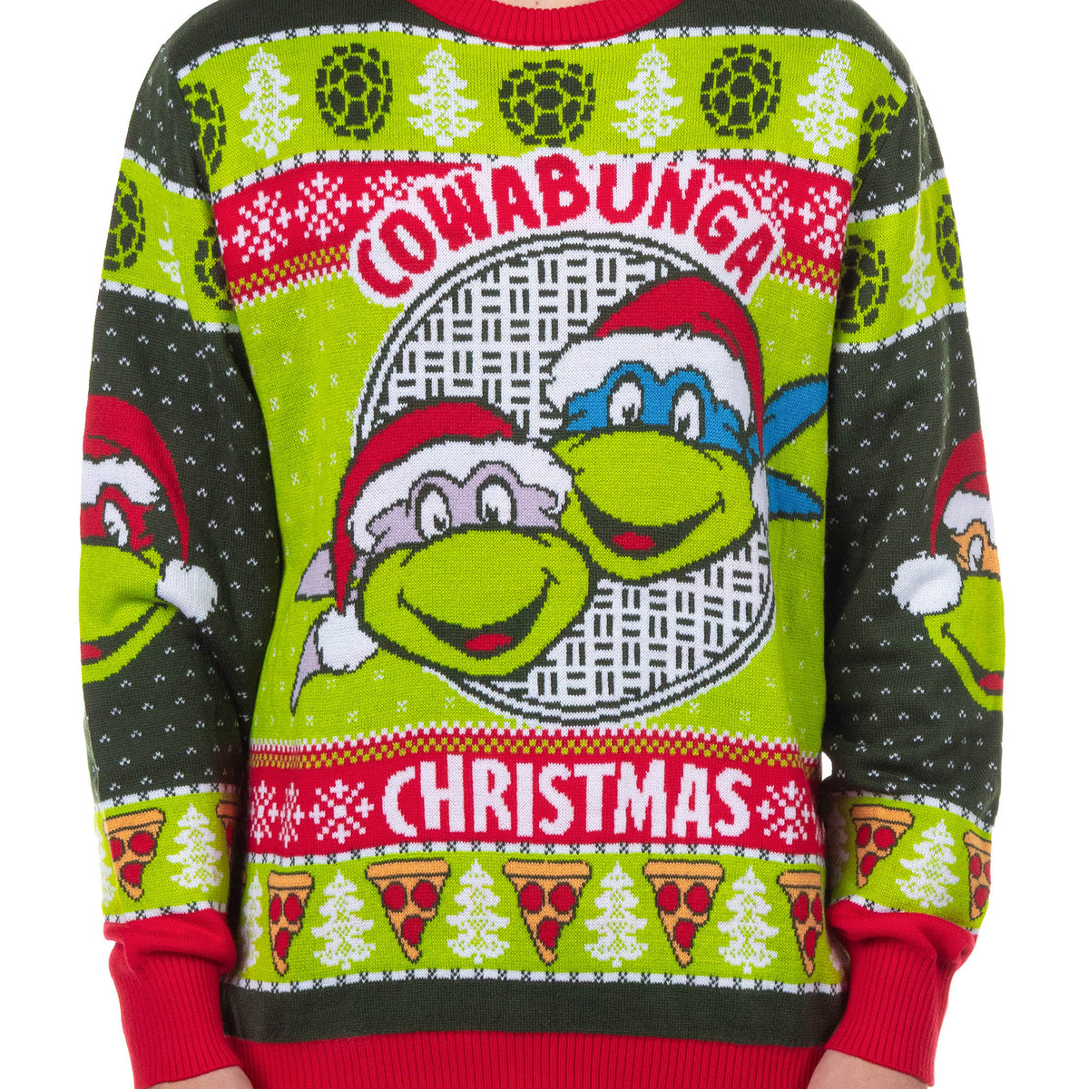 Teenage Mutant Ninja Turtles Ugly Sweater Adult Cowabunga Christmas Pullover
