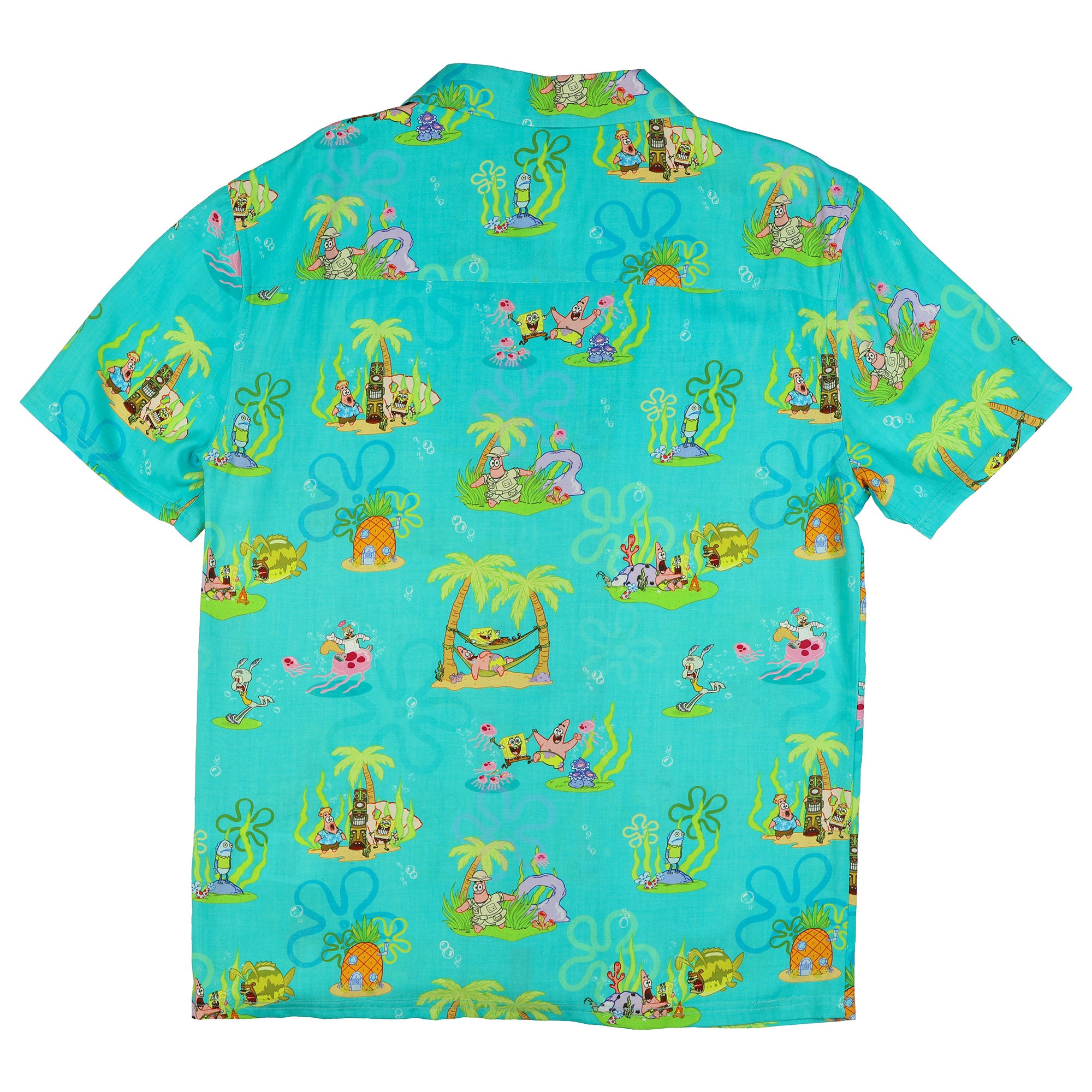 SpongeBob SquarePants Hawaiian Shirt Chill'n Boy's Woven Button Up Top