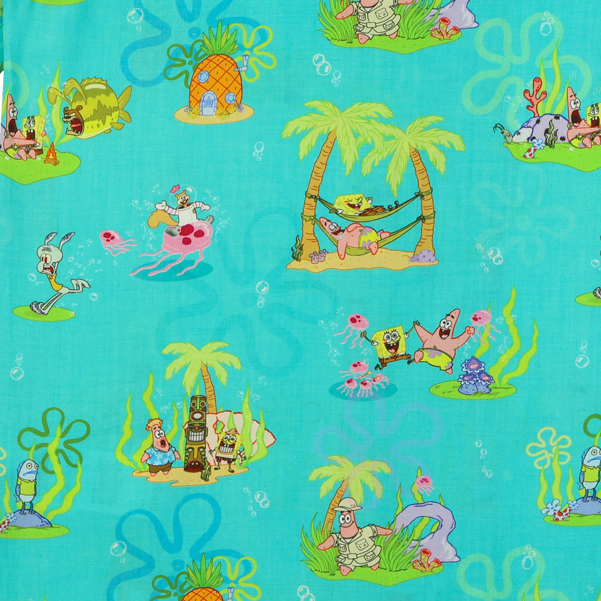 SpongeBob SquarePants Hawaiian Shirt Chill'n Boy's Woven Button Up Top