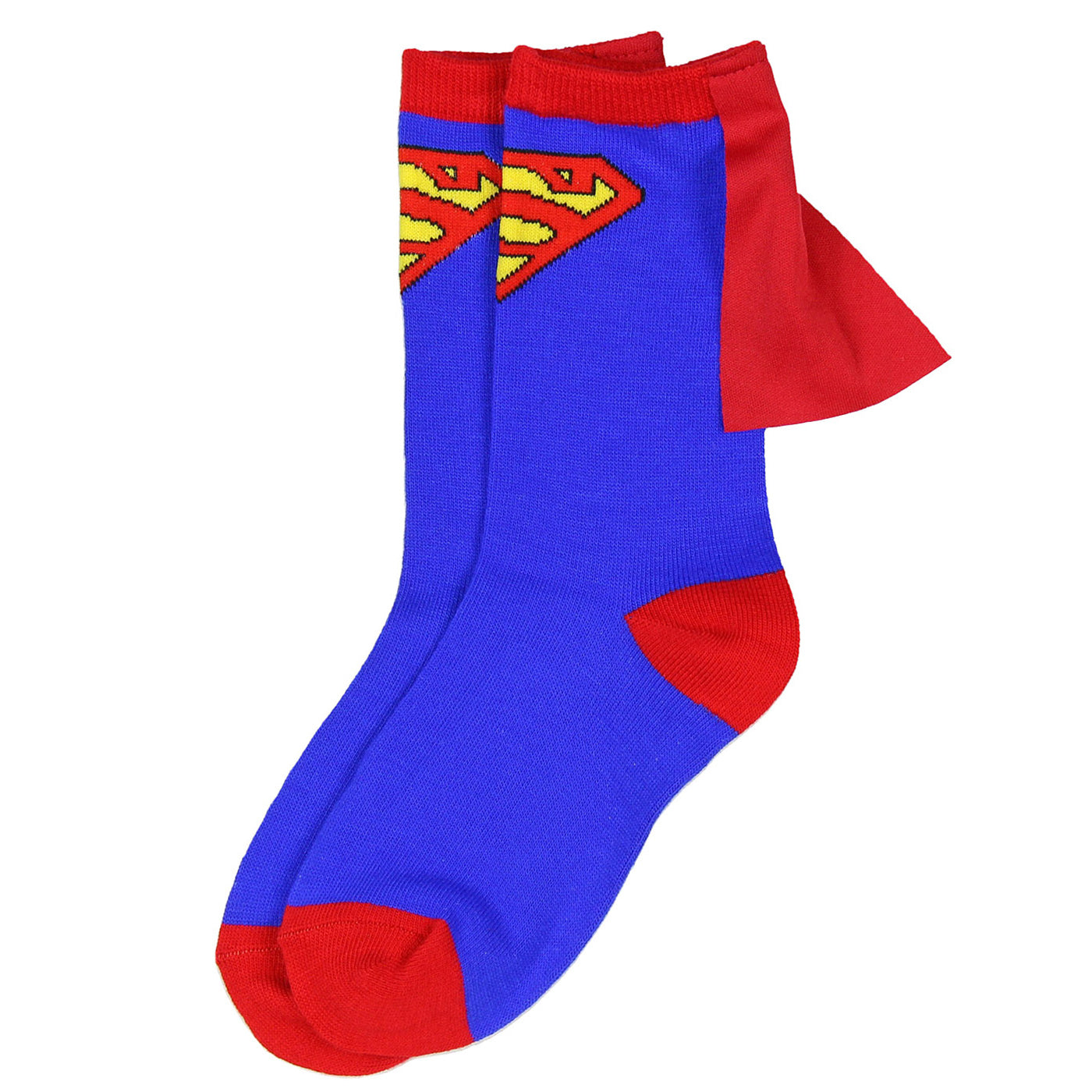 DC Comics Superhero Batman Superman The Flash Youth Boys Caped Crew Socks