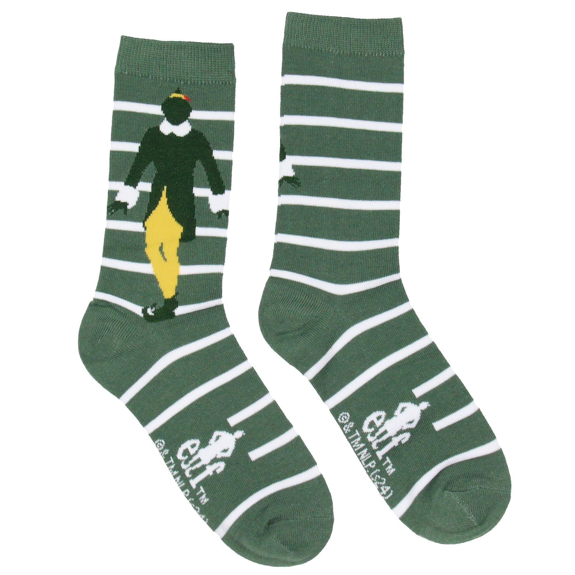 Elf Women's Socks Buddy Santa's Coming VHS Replica Case 2-Pair Crew Socks