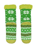 Dr. Seuss The Grinch Women's Grinch Fair Isle Knit Fleece Lined Crew Socks