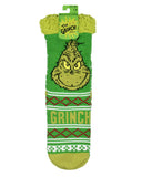 Dr. Seuss The Grinch Women's Grinch Fair Isle Knit Fleece Lined Crew Socks