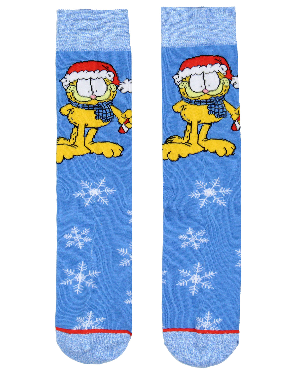 Garfield Socks Men's Holiday Inspired Snowflake Mid-Calf Crew Socks 1 Pair