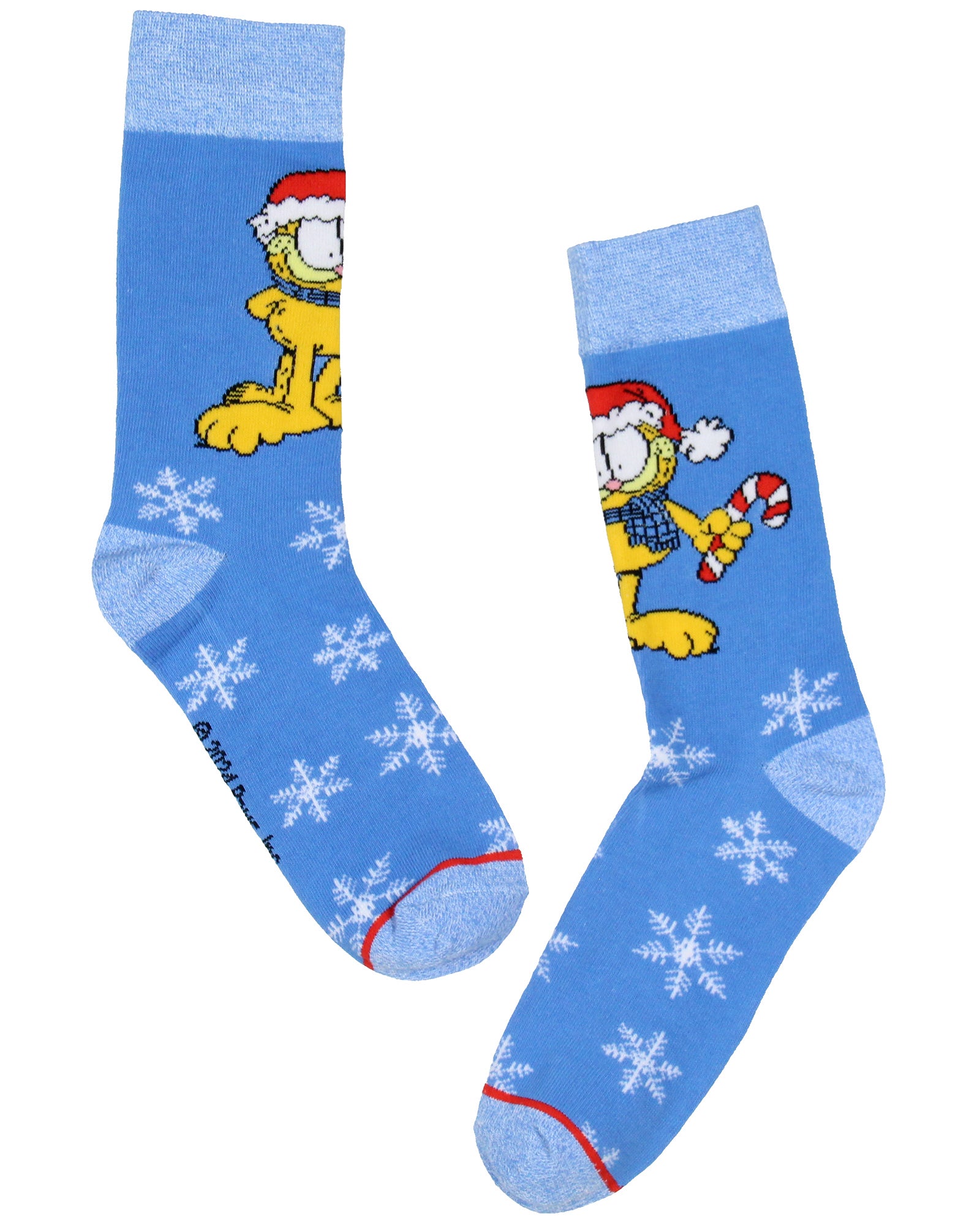 Garfield Socks Men's Holiday Inspired Snowflake Mid-Calf Crew Socks 1 Pair